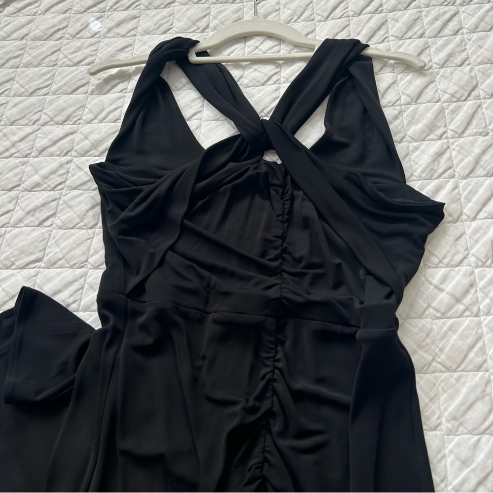 Diane von Furstenberg Neely Ruched Cutout Jersey Midi Dress in Black - Picture 5 of 14